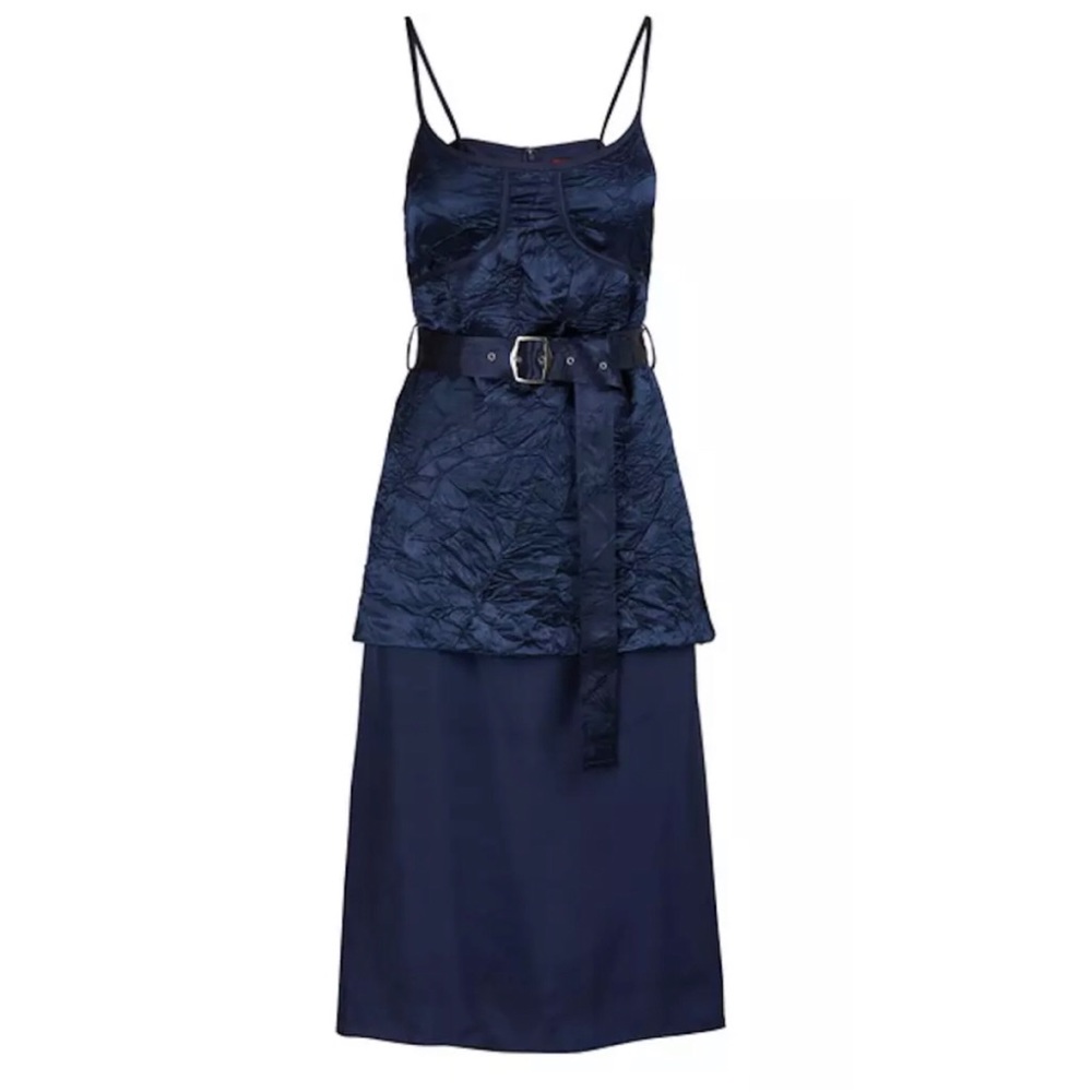 NWT Sies Marjan “Josie” crinkle navy dress sz 2